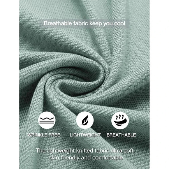 ❤️Men's Green Button Down Shirt  Vintage Short Sleeve Shirts Casual Beach Tops - Picture 4 of 6